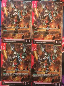 Gundam Card Game TCG - 4x GQuuuuuuX (Omega Psycommu) LR - GD02-038 - Image 1