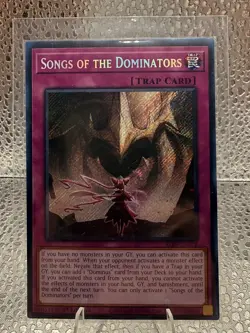 Songs of the Dominators Secret Rare ALIN-EN078 NM 1st Edition Yu-Gi-Oh! - Image 1