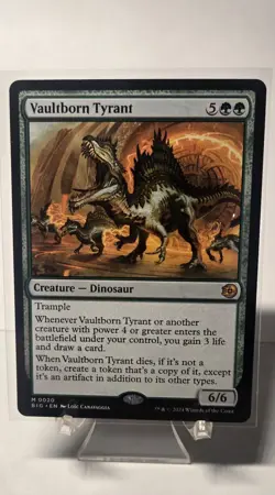Vaultborn Tyrant - Thunder Junction MTG SP Commander Dinosaur 6/6 Rare - Image 1