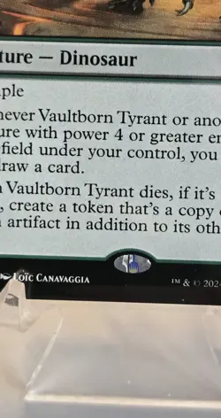 Vaultborn Tyrant - Thunder Junction MTG SP Commander Dinosaur 6/6 Rare - Image 3