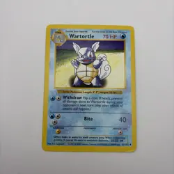 Pokemon TCG Wartortle Base Set, Shadowless Uncommon Card 42/102 LP - Image 1