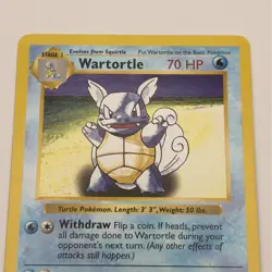 Pokemon TCG Wartortle Base Set, Shadowless Uncommon Card 42/102 LP - Image 3