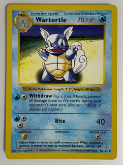 Pokemon TCG Wartortle Base Set Shadowless Card 42/102 - please read - Image 1