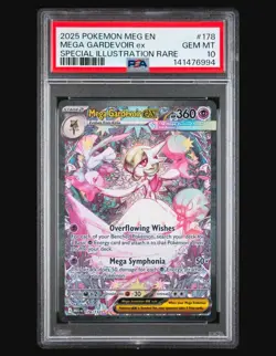 Pokemon 2025 Mega Gardevoir ex 178/132 SIR Mega Evolution English GEM MT PSA 10 - Image 1