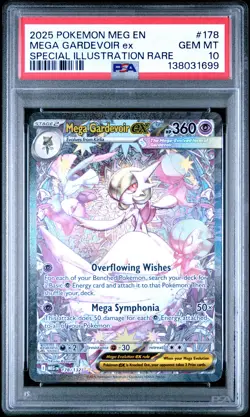 2025 Pokemon Mega Evolution Base #178 SIR Mega Gardevoir ex PSA 10 Gem Mint - Image 1