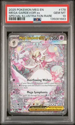 2025 Pokemon Mega Evolution Mega Gardevoir EX #178 SIR PSA 10 - Image 1