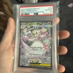 2025 Pokemon Mega Evolution Base #178 SIR Mega Gardevoir ex PSA 10 Gem Mint - Image 3