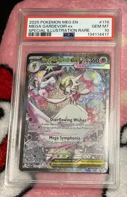 2025 Pokemon Mega Evolution Base #178 SIR Mega Gardevoir ex PSA 10 Gem Mint - Image 1