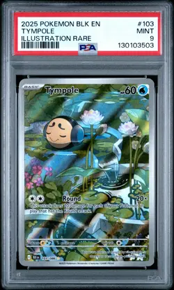 2025 POKEMON BLK EN-BLACK BOLT ILLUSTRATION RARE #103 TYMPOLE PSA 9 - Image 1