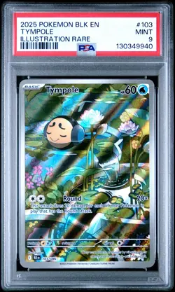 2025 POKEMON BLK EN-BLACK BOLT ILLUSTRATION RARE #103 TYMPOLE PSA 9 - Image 1
