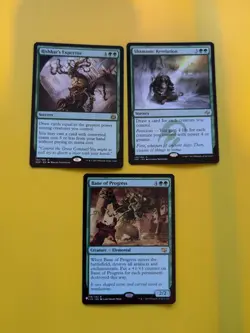 Rishkar's Ecpertise,Bane of Progress,Shamanic revelation 3 Card. Rare NM - Image 1