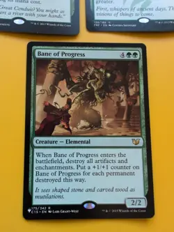 Rishkar's Ecpertise,Bane of Progress,Shamanic revelation 3 Card. Rare NM - Image 3