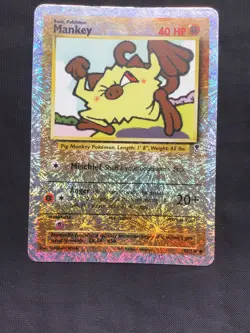 Pokemon Cards: Legendary Collection Reverse Holo: Mankey 81/110 - Image 2