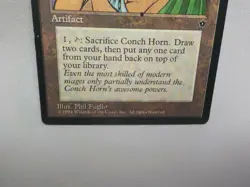 Magic the Gathering FALLEN EMPIRES CONCH HORN MTG Trading Card 1994 #112 - Image 3