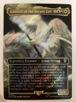 MTG Gandalf of the Secret Fire (Borderless) (Surge Foil) 0551 Commander LTR - Image 1