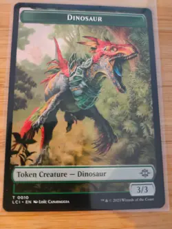 MTG Dinosaur Token 0010 Lost Caverns Of Ixalan M/NM Free UK P&P - Image 1
