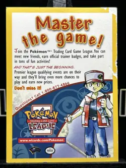 Pokemon Master The Game Promo Card Vintage Trading Card Game League MP - Image 3