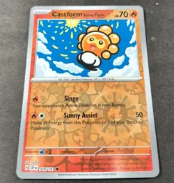 Pokemon Surging Sparks Castform Sunny Form Reverse Holo Common Card 020/191 NM - Image 1