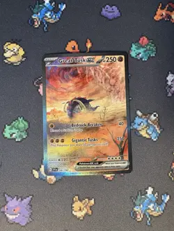 Pokemon Card Great Tusk ex 246/198 Illustration Rare Scarlet & Violet Base- (NM) - Image 1