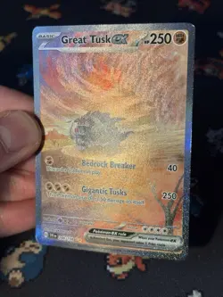 Pokemon Card Great Tusk ex 246/198 Illustration Rare Scarlet & Violet Base- (NM) - Image 3