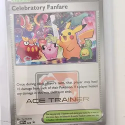 Pokemon Celebratory Fanfare SEALED 2025 Holo Ace Trainer Pikachu - Image 1