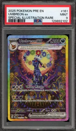 Pokemon Umbreon ex Prismatic Evolutions Special Illustration Rare #161 PSA 9 - Image 1