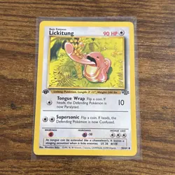 1st Edition Lickitung Pokemon TCG Jungle Set # 38/64 - Image 1