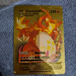 Pokemon Charizard VMAX HP330 Gold Foil Fan Art Card 020/189 - Image 1