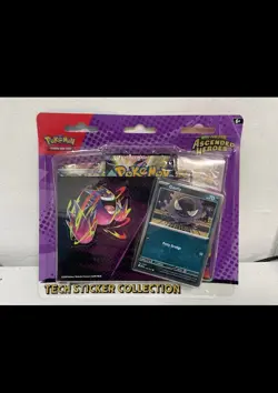 Pokemon TCG Gastly Tech Sticker Collection Ascended Heroes 3 Pack Blister Pack - Image 1