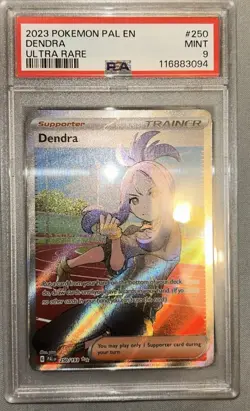 2023 POKEMON PAL EN DENDRA ULTRA RARE 250/193 PSA 9 - Image 1