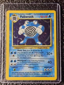 Pokemon TCG Poliwrath Base Set 13/102 Holo 1999-2000 Wizards Base Set Copyright - Image 1