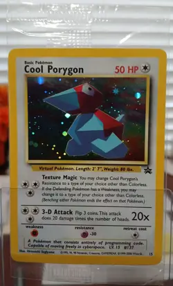Pokemon TCG Cool Porygon #15 Black Star Promo Wotc Swirl Holo Sealed NM - Image 1
