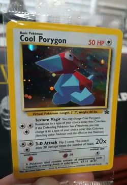Pokemon TCG Cool Porygon #15 Black Star Promo Wotc Swirl Holo Sealed NM - Image 2
