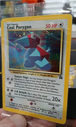 Pokemon TCG Cool Porygon #15 Black Star Promo Wotc Swirl Holo Sealed NM - Image 3