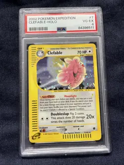 Pokemon TCG Clefable Expedition Base Set 7/165 Holo Holo Rare PSA 4 - Image 1