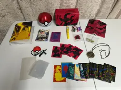 Pokemon Items Random Bundle | Gift WOTC Job Lot Card Sleeves Box Binder Pen Vtg - Image 1
