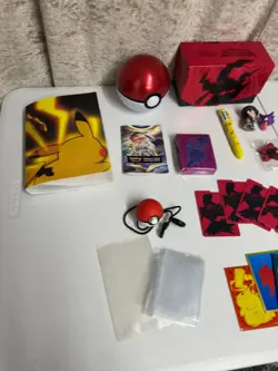 Pokemon Items Random Bundle | Gift WOTC Job Lot Card Sleeves Box Binder Pen Vtg - Image 2