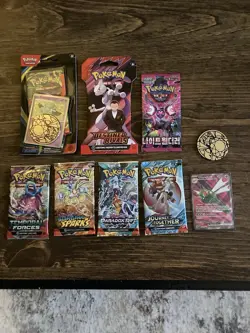 pokemon pack lot (7 Packs!) blisters, Packs, cards & coin, Etc ALL SEALED/NEW - Image 1