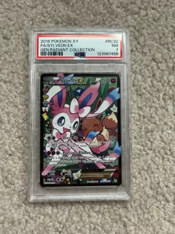 2016 POKEMON XY GENERATIONS RADIANT COLL #RC32 FULL ART/SYLVEON EX PSA 7 - Image 1