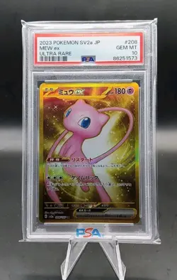PSA 10 Mew EX Ultra Rare 208/165 2023 SV2a Pokemon Card 151 JPN PSA GEM MINT 10 - Image 1