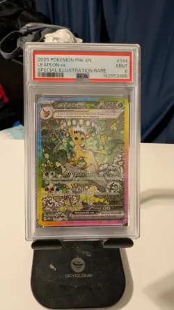 2025 POKEMON PRE EN-PRISMATIC EVOLUTIONS #144 LEAFEON EX PSA 9 - Image 1
