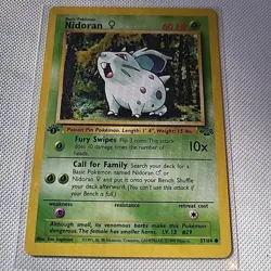 Pokemon Nidoran TCG Jungle Card 57/64 1st Edition Common Lightly Played - Image 1