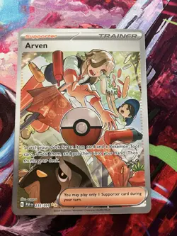 Arven TCG 235/091 Special Illustration Rare Holo Card Pokemon TCG Paldean Fates - Image 1
