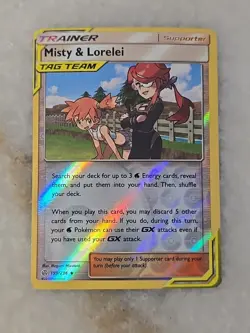 POKEMON MISTY & LORELEI 199/236 REVERSE HOLO COSMIC ECLIPSE TAG TEAM TCG - Image 1