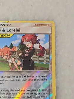 POKEMON MISTY & LORELEI 199/236 REVERSE HOLO COSMIC ECLIPSE TAG TEAM TCG - Image 4
