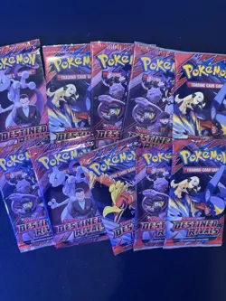 Pokemon TCG Destined Rivals Booster Pack Lot of 8 New/Sealed - Image 1