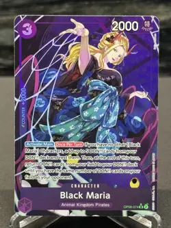 One Piece TCG BLACK MARIA OP08-074 SR ALT ART TWO LEGENDS ENGLISH - Image 1