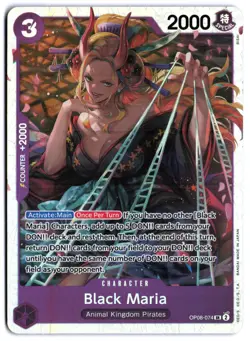 Black Maria SR Two Legends OP08-074 NM One Piece TCG - Image 1