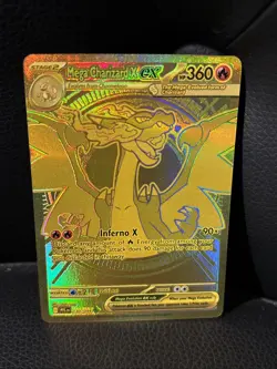 Mega Charizard X ex #130/094 Phantasmal Flames Gold Ultra Rare Pokemon TCG NM/M - Image 1