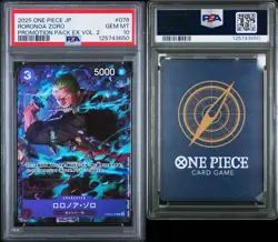Roronoa Zoro OP09-076 Promotion Pack EX Vol.2 One Piece Card Japanese PSA 10 - Image 2